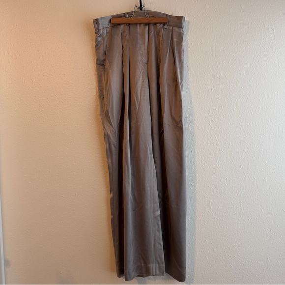 STAUD Luisa Pant Dove Gray Taupe Silver 12 - Picture 2 of 8